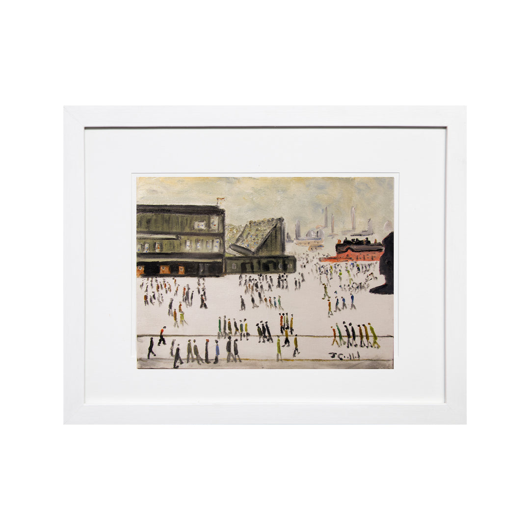 L.S Lowry Going to Work Pittura Stampa su tela Wall Art Picture Home Decor (45,7 x 30,5 cm